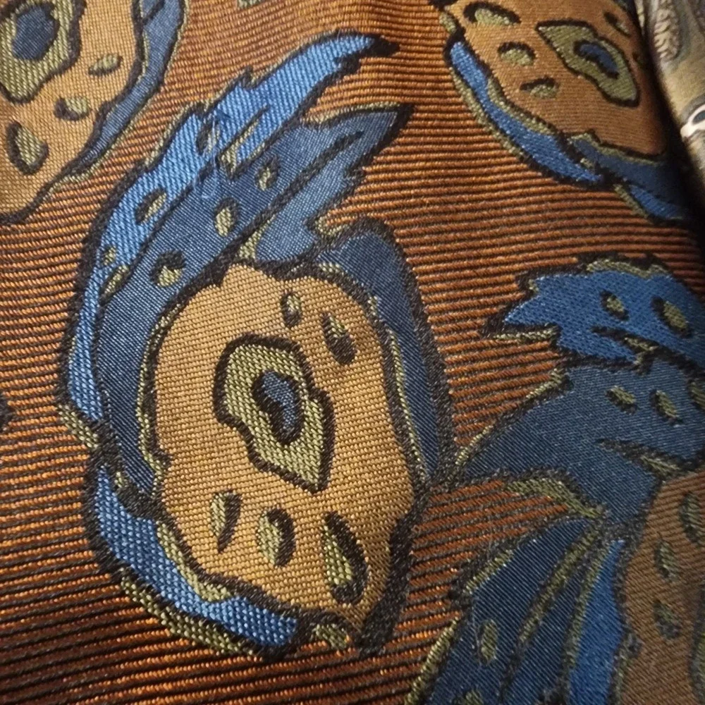 Lot Of 3 Christian Dior Monsieur Vintage Blue Brown‎ Silk Neck Tie 57